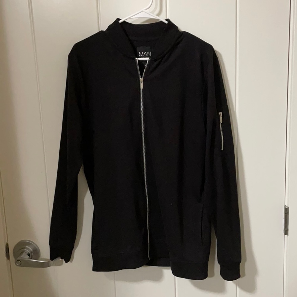 BoohooMAN bomber sweater